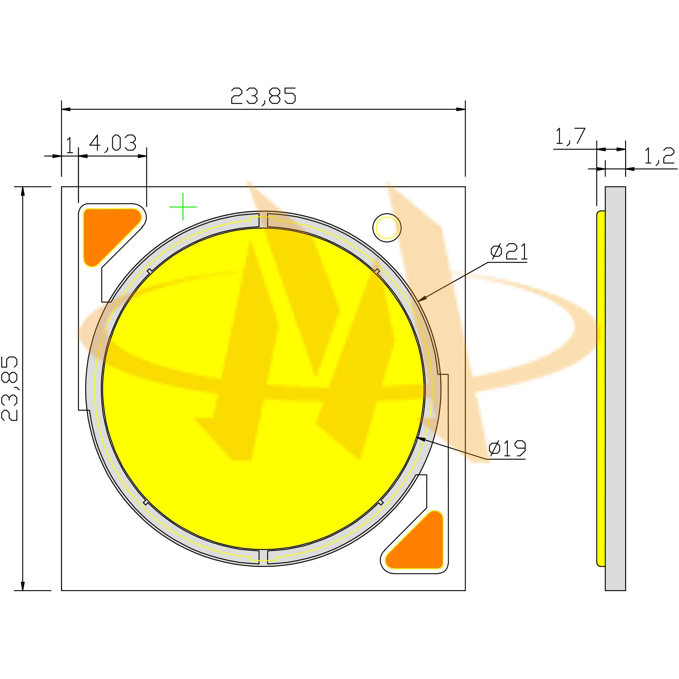 cob_led_b2424g01_mechanical_dimensions COB LED B2424G01 Mechanical Dimensions