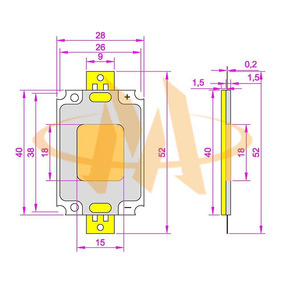 cob_led_c5228g01_mechanical_dimensions COB LED C5228G01 Mechanical Dimensions