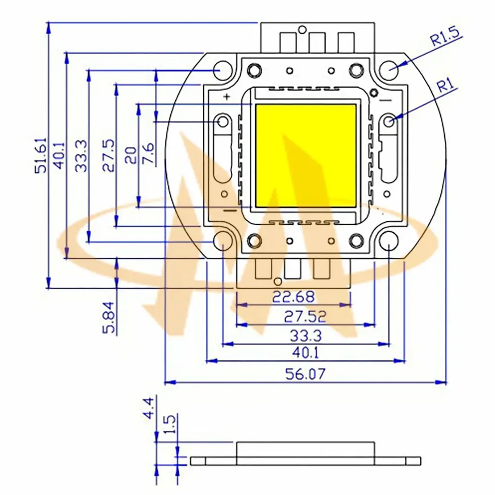 cob_led_c5652g01_mechanical_dimensions COB LED C5652G01 Mechanical Dimensions
