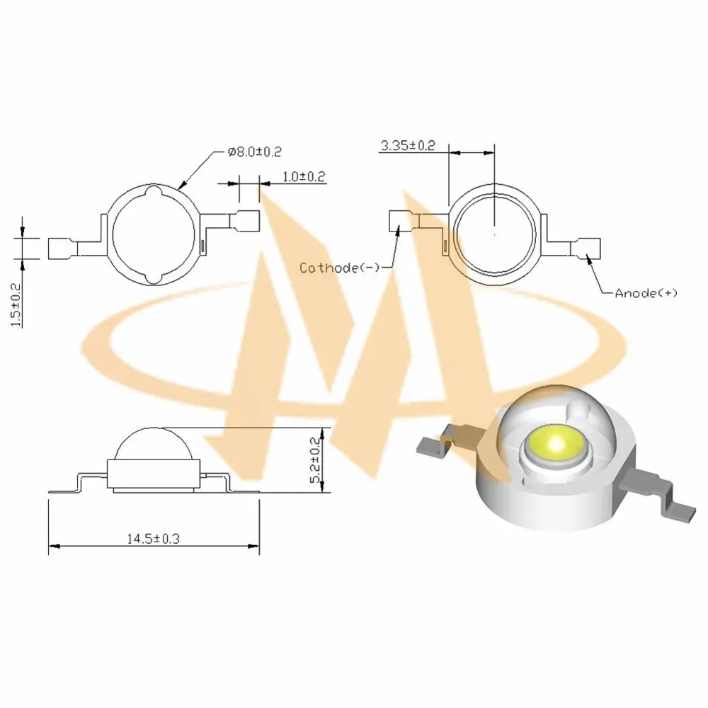 high-power_led_mechanical_dimensions high power led mechanical dimensions